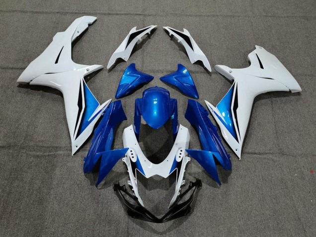 2011-2024 White Blue Suzuki GSXR 600 / GSXR 750 Motorcycle Fairing UK