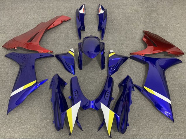 2011-2024 Blue with Red Lowers Suzuki GSXR 600 / GSXR 750 Motorcycle Fairings UK