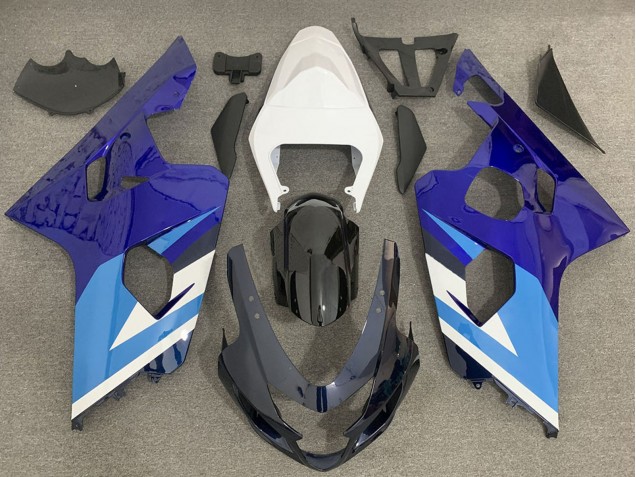 2004-2005 White Blue Black Suzuki GSXR 600 / GSXR 750 Motorcycle Fairing UK