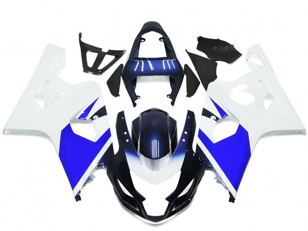 2004-2005 White Blue Suzuki GSXR 600 / GSXR 750 Motorcycle Fairings UK
