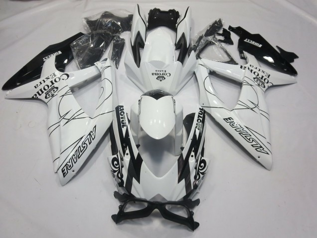 2008-2010 White Black Alstare Corona Motul Suzuki GSXR 600 / GSXR 750 Motorcycle Fairings UK