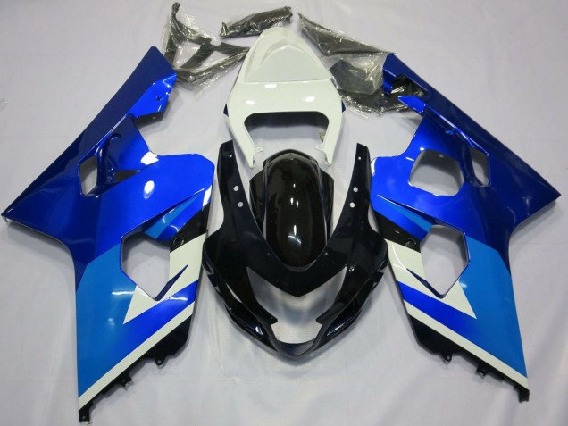 2004-2005 White Blue Black Suzuki GSXR 600 / GSXR 750 Motorcycle Fairings UK