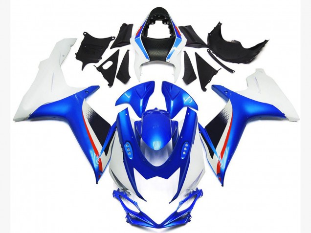 2011-2024 White Blue Red Suzuki GSXR 600 / GSXR 750 Motorcycle Fairings UK