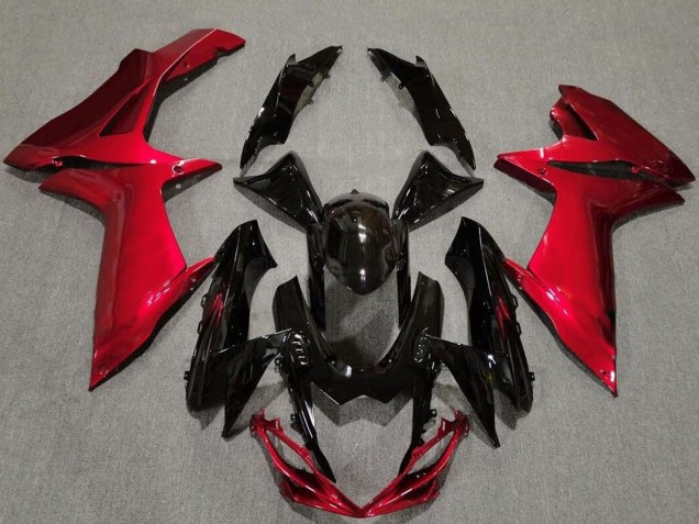 2011-2024 Red Glossy Black Suzuki GSXR 600 / GSXR 750 Motorcycle Fairings UK
