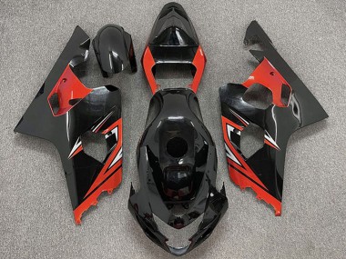 Buy 2004-2005 Glossy Black Red Suzuki GSXR 600 / GSXR 750 Motorcycle Fairings UK