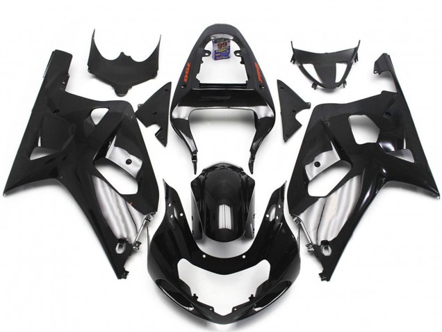 2001-2003 Glossy Black Silver Suzuki GSXR 600 / GSXR 750 Motorcycle Fairings UK