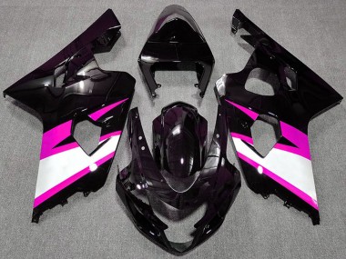Buy 2004-2005 Glossy Black Pink White Suzuki GSXR 600 / GSXR 750 Motorcycle Fairings UK
