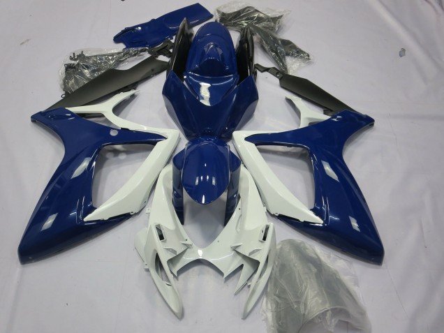 2006-2007 Blue White Black Suzuki GSXR 600 / GSXR 750 Motorcycle Fairings UK