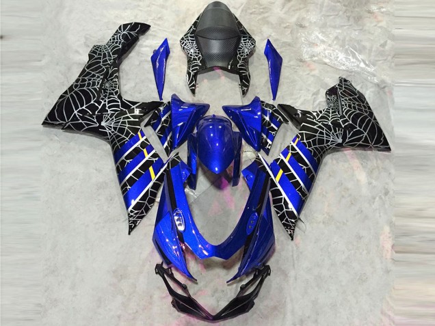 2011-2024 Blue Black Spider Suzuki GSXR 600 / GSXR 750 Motorcycle Fairings UK
