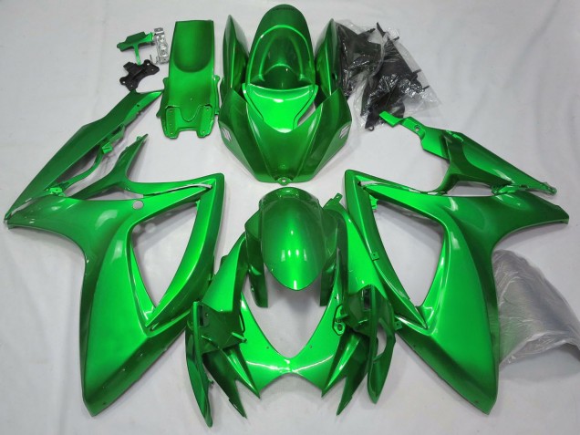 2006-2007 Glossy Green Plain Suzuki GSXR 600 / GSXR 750 Motorcycle Fairings UK