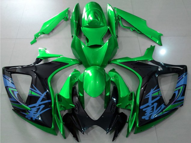 2006-2007 Green Black Blue Suzuki GSXR 600 / GSXR 750 Motorcycle Fairings UK
