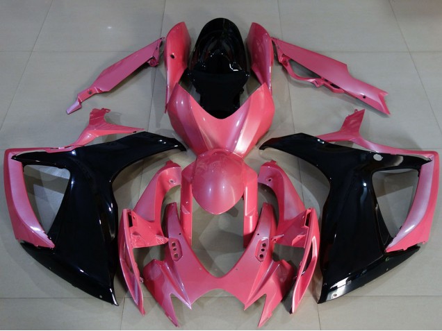 2006-2007 Pink Glossy Black Suzuki GSXR 600 / GSXR 750 Motorcycle Fairings UK