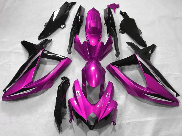 2008-2010 Pink Glossy Black Suzuki GSXR 600 / GSXR 750 Motorcycle Fairings UK