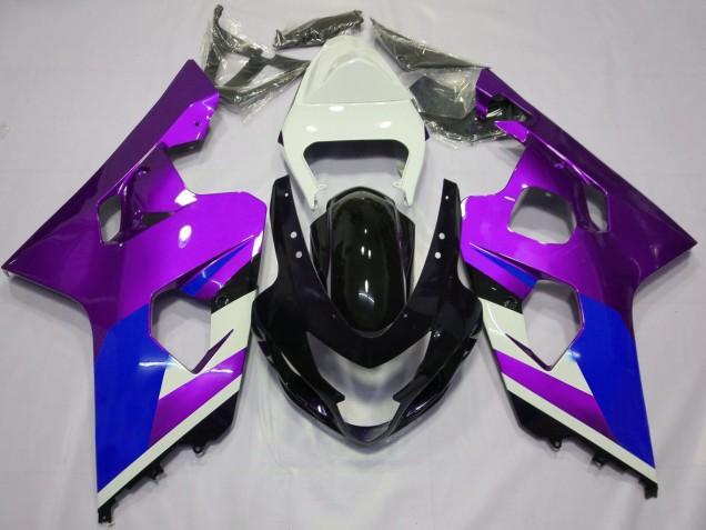 2004-2005 White Purple Blue Glossy Black Suzuki GSXR 600 / GSXR 750 Motorcycle Fairings UK