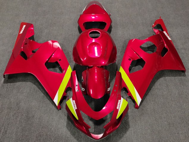 2004-2005 Red Yellow White Suzuki GSXR 600 / GSXR 750 Motorcycle Fairings UK