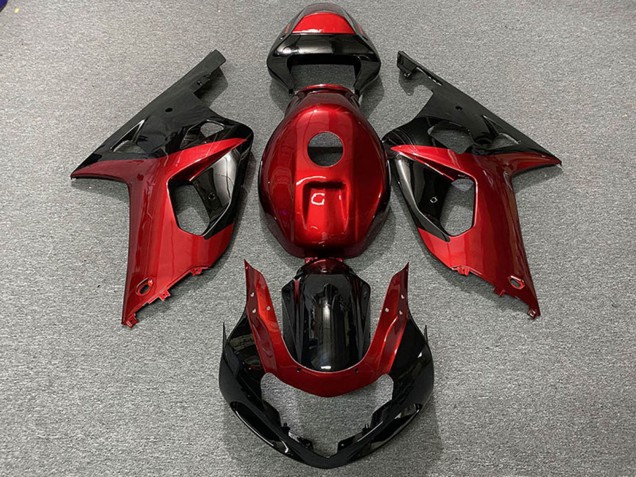 2001-2003 Red Glossy Black Suzuki GSXR 600 / GSXR 750 Motorcycle Fairings UK