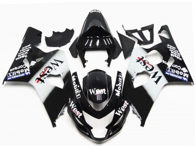 Buy 2004-2005 Glossy Black White West OEM Style Suzuki GSXR 600 / GSXR 750 Motorcycle Fairings UK