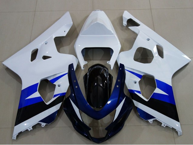 2004-2005 White Blue Glossy Black Suzuki GSXR 600 / GSXR 750 Motorcycle Fairing UK
