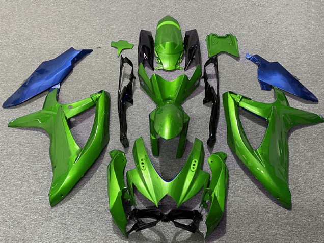 2008-2010 Green Blue Suzuki GSXR 600 / GSXR 750 Motorcycle Fairings UK