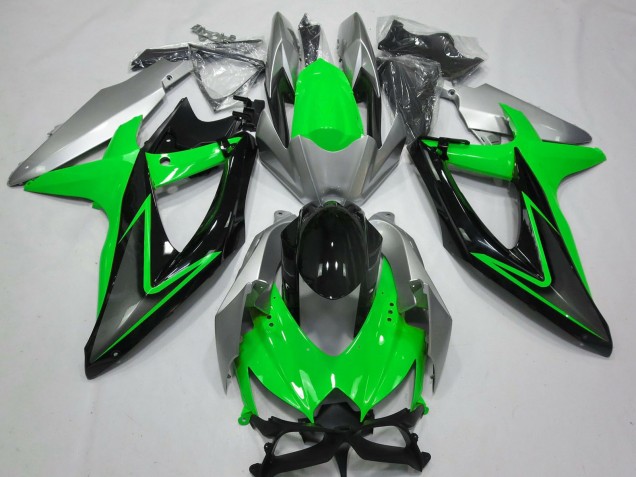 2008-2010 Silver Green Grey Black Suzuki GSXR 600 / GSXR 750 Motorcycle Fairings UK