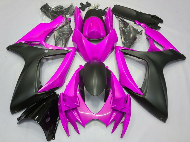 2006-2007 Pink Matte Black Suzuki GSXR 600 / GSXR 750 Motorcycle Fairing UK