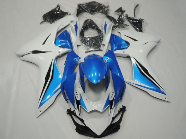 2011-2024 White Light Blue Glossy Black OEM Style Suzuki GSXR 600 / GSXR 750 Motorcycle Fairings UK