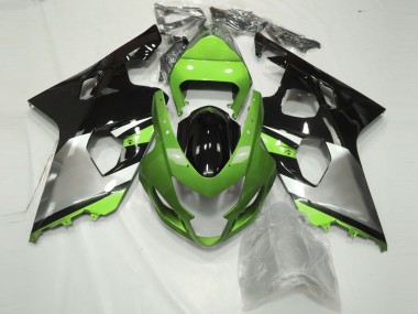 Buy 2004-2005 Green Silver Glossy Black Suzuki GSXR 600 / GSXR 750 Motorcycle Fairings UK