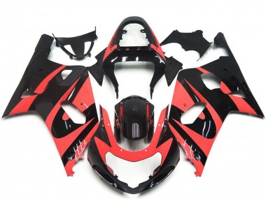 Buy 2001-2003 Light Red Glossy Black OEM Style Suzuki GSXR 600 / GSXR 750 Motorcycle Fairings UK