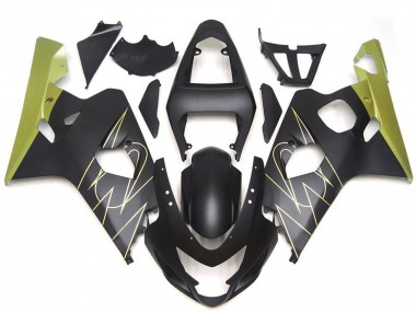 Buy 2004-2005 Matte Black Gold Corona Suzuki GSXR 600 / GSXR 750 Motorcycle Fairings UK