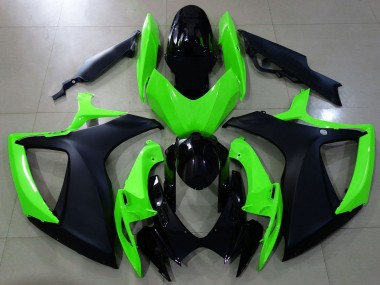 Buy 2006-2007 Green Glossy Black Matte Black Suzuki GSXR 600 / GSXR 750 Motorcycle Fairings UK