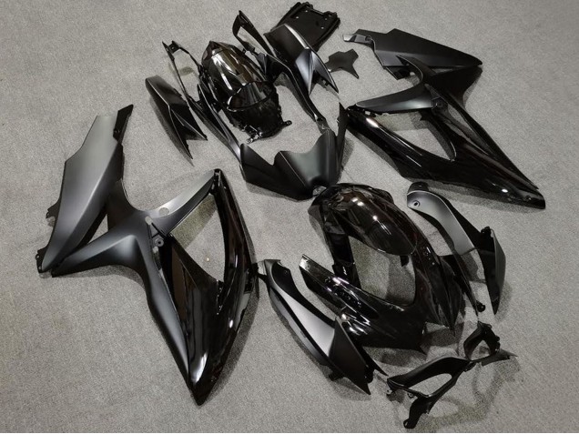 2008-2010 Glossy Black Matte Black Suzuki GSXR 600 / GSXR 750 Motorcycle Fairings UK