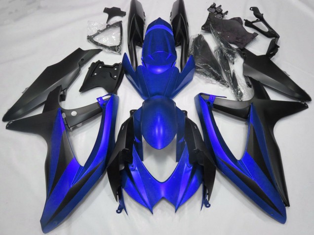2008-2010 Blue Matte Black Suzuki GSXR 600 / GSXR 750 Motorcycle Fairings UK