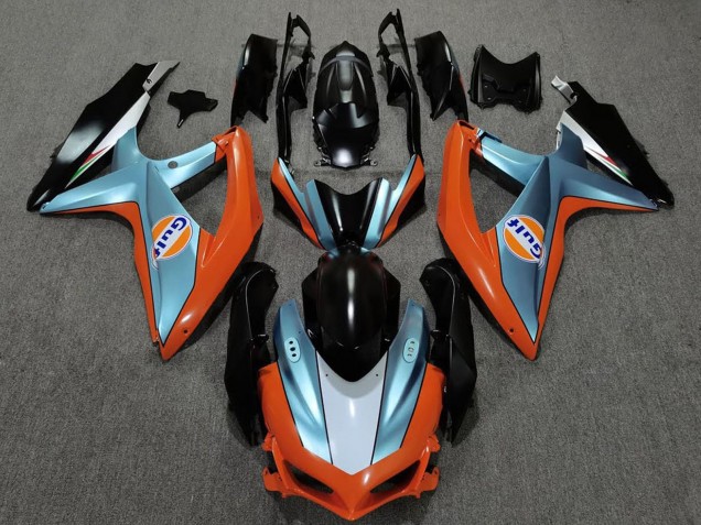 2008-2010 Orange Blue Black Gulf Suzuki GSXR 600 / GSXR 750 Motorcycle Fairings UK
