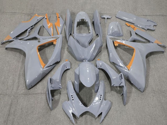 2006-2007 Nardo Grey and Orange Trim Suzuki GSXR 600 / GSXR 750 Motorcycle Fairings UK