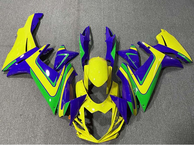 2011-2024 Blue Yellow Green Suzuki GSXR 600 / GSXR 750 Motorcycle Fairings UK