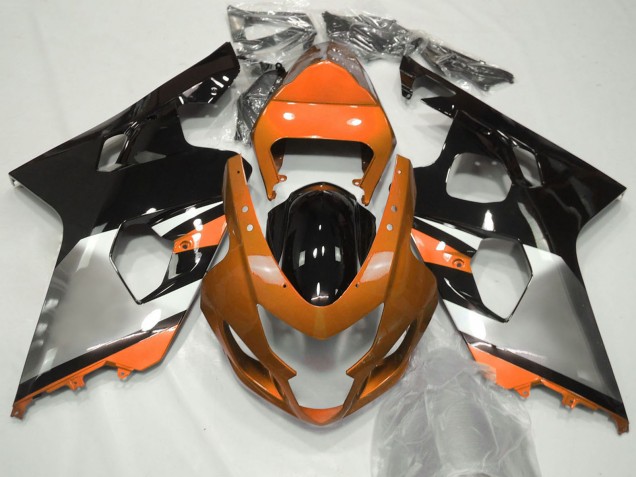 2004-2005 Orange Silver Black Suzuki GSXR 600 / GSXR 750 Motorcycle Fairings UK