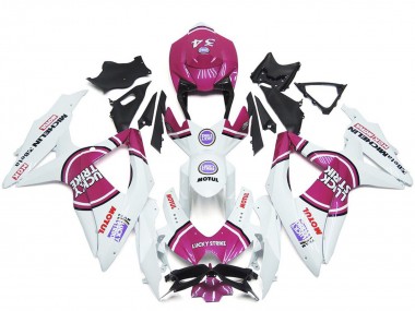Buy 2008-2010 White Pink Motul Lucky Strike 34 Suzuki GSXR 600 / GSXR 750 Motorcycle Fairings UK