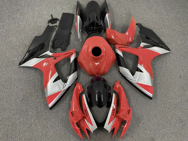 2006-2007 Red Silver Black Suzuki GSXR 600 / GSXR 750 Motorcycle Fairings UK