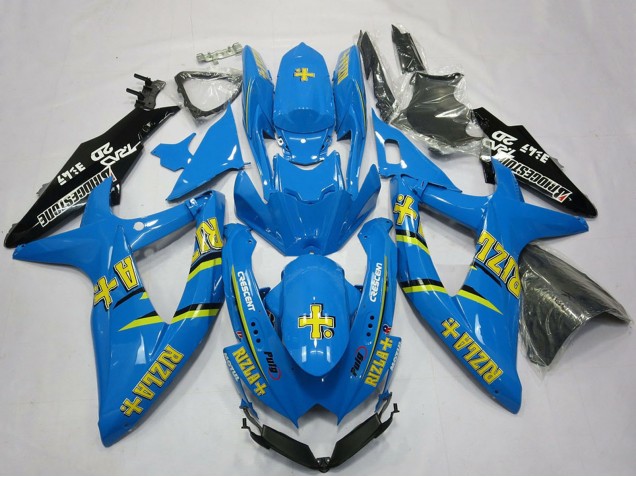 2008-2010 Blue Black Gold Rizla Suzuki GSXR 600 / GSXR 750 Motorcycle Fairings UK