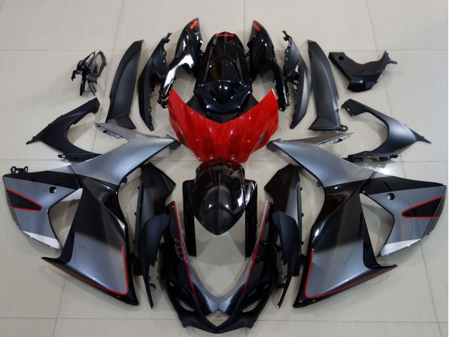 2011-2024 Grey Red Glossy Black Suzuki GSXR 600 / GSXR 750 Motorcycle Fairings UK