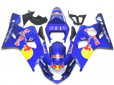 Buy 2004-2005 Blue Yellow Red Bull Style Suzuki GSXR 600 / GSXR 750 Motorcycle Fairings UK