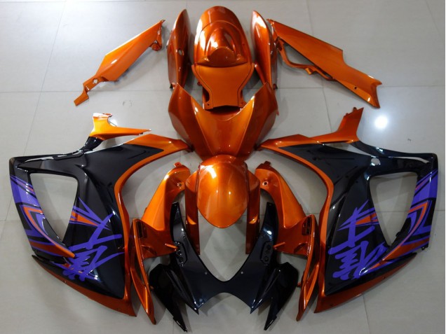 2006-2007 Orange Glossy Black Blue Suzuki GSXR 600 / GSXR 750 Motorcycle Fairings UK
