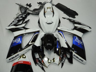 Buy 2006-2007 White Blue Glossy Black Viru Suzuki GSXR 600 / GSXR 750 Motorcycle Fairings UK
