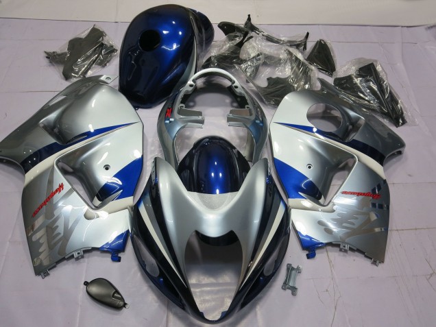 1997-2007 Silver Blue Suzuki GSXR 1300 Motorcycle Fairing UK