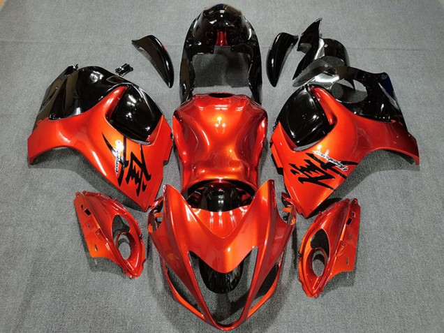 2008-2020 Candy Orange Glossy Black Suzuki GSXR 1300 Motorcycle Fairings UK