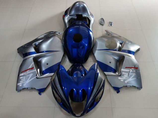 1997-2007 Deep Blue Silver Suzuki GSXR 1300 Motorcycle Fairings UK