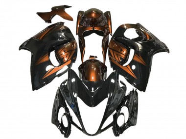 Buy 2008-2020 Glossy Black and Deep Orange Suzuki GSXR 1300 Motorcycle Fairings UK