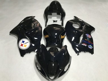 Buy 1997-2007 Glossy Black Team Logo Suzuki GSXR 1300 Motorcycle Fairings UK