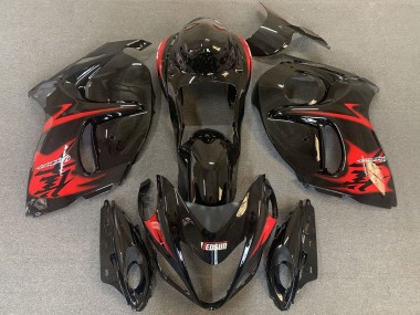 Buy 2008-2020 Glossy Black with Red Logo Suzuki GSXR 1300 Motorcycle Fairings UK