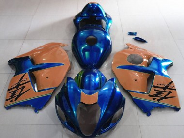 Buy 1997-2007 Glossy Blue and Desert Tan Suzuki GSXR 1300 Motorcycle Fairings UK